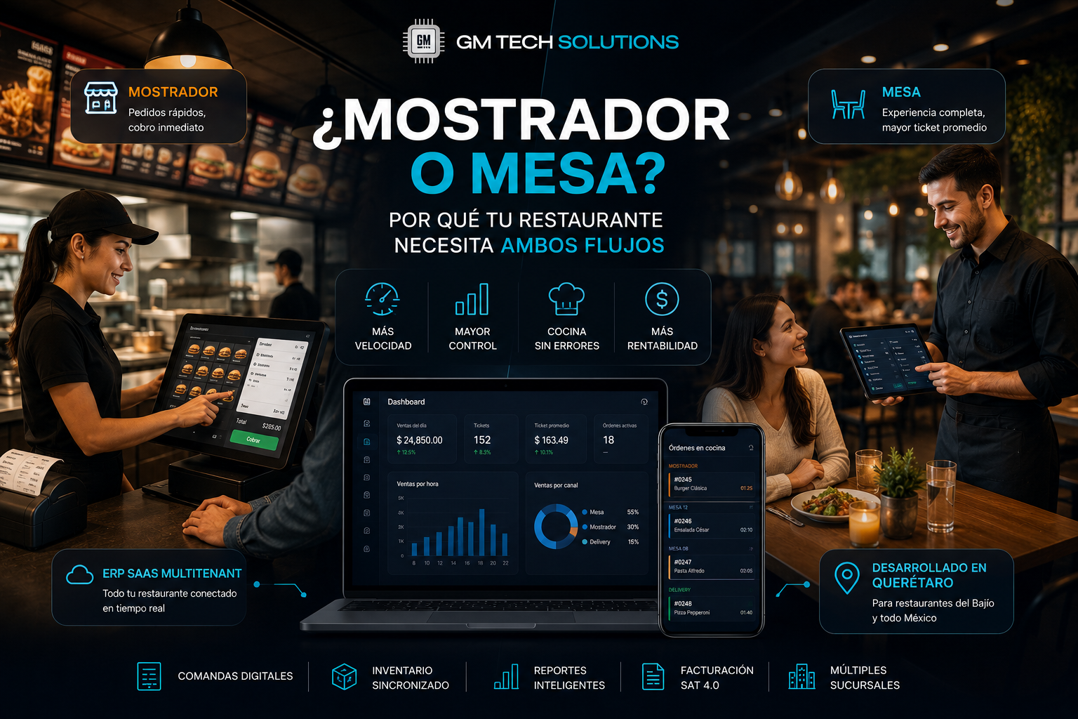 ¿Mostrador o Mesa? Por qué tu restaurante necesita ambos flujos